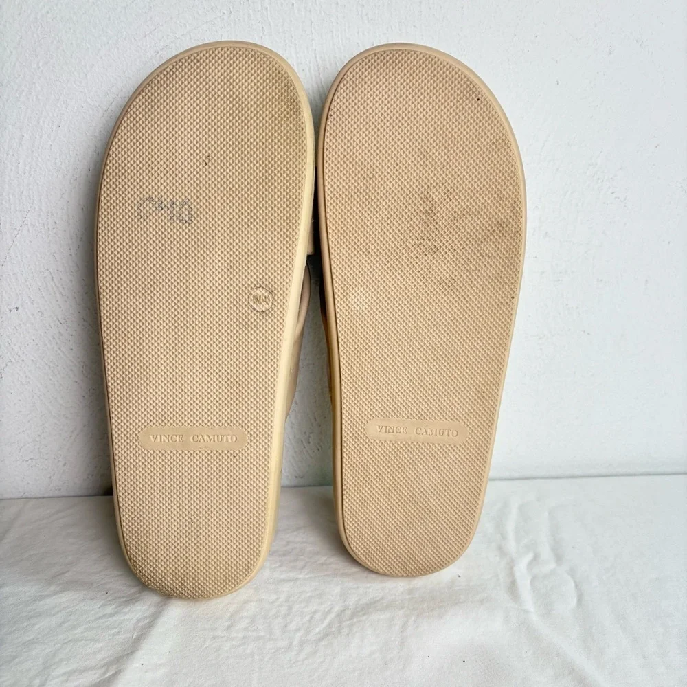 Vince Camuto Cresila Leather Light Platform Sandal Ivory Size 9 - Picture 5 of 12